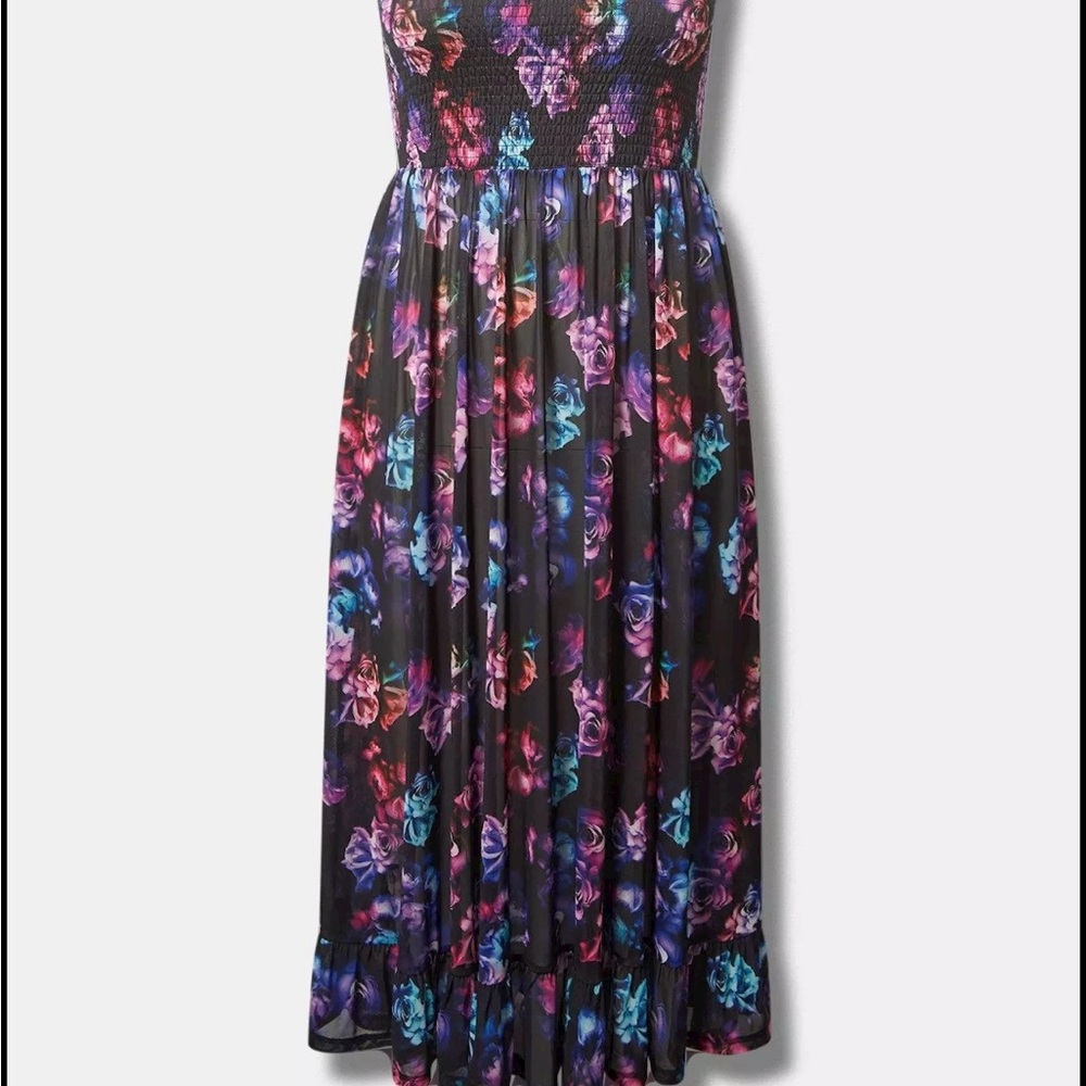 Torrid Floral Black Maxi cover up